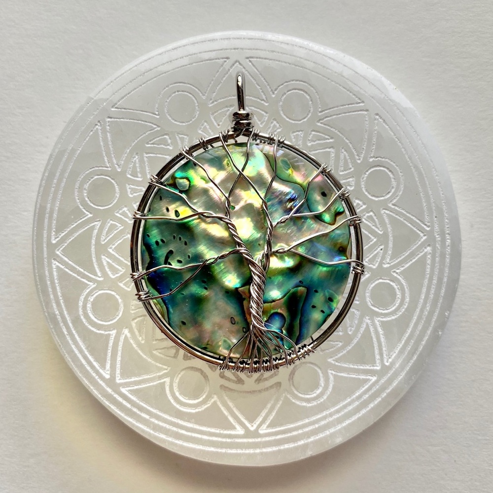 Abalone Wire-Wrapped “Tree of Life” Pendant